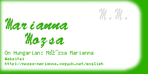 marianna mozsa business card